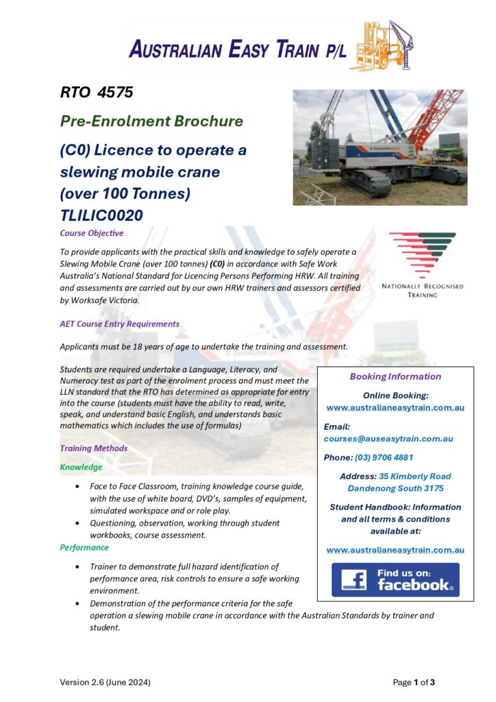 C0 – Slewing Mobile Crane