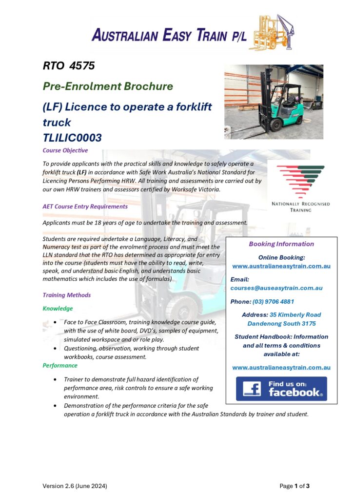 LF – Forklift Truck – 2 days